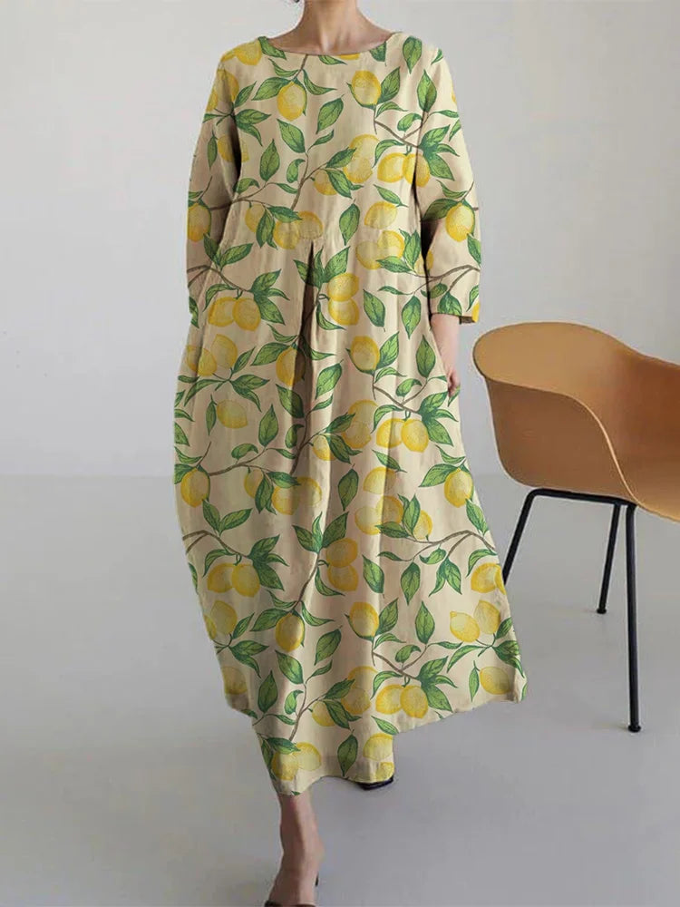 SOPHIE - LEMON TREE MIDI KLÄNNING